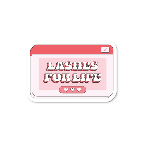 Lashes for Life Sticker