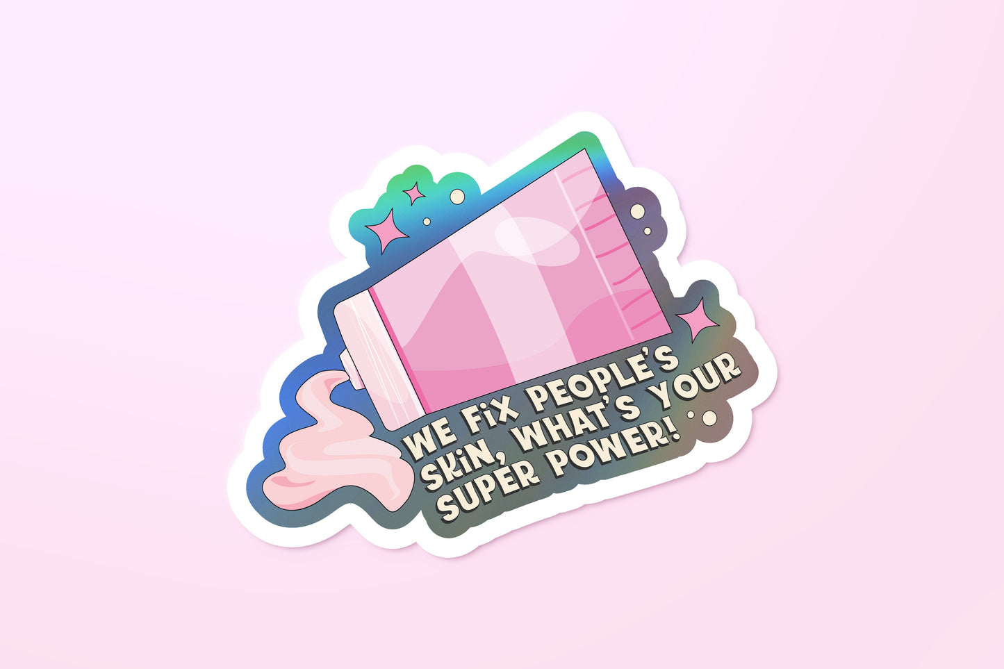 We Fix People's Skin Sticker (Holographic)